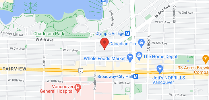 map of 203 657 W 7TH AVENUE